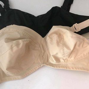 2 Bras Sz 42C 1 Beige 1 Black Exquisite Form